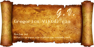 Gregorics Viktória névjegykártya